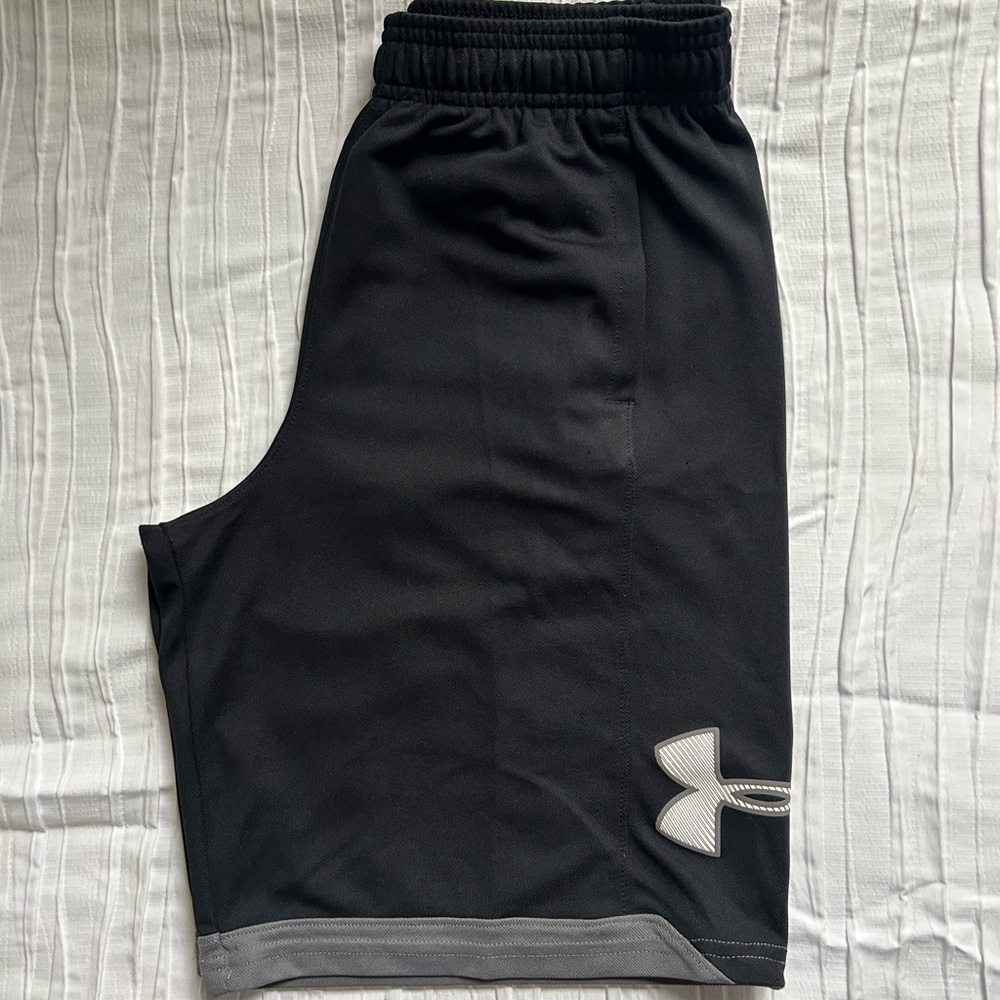Under Armour Black Shorts with Silver Logo